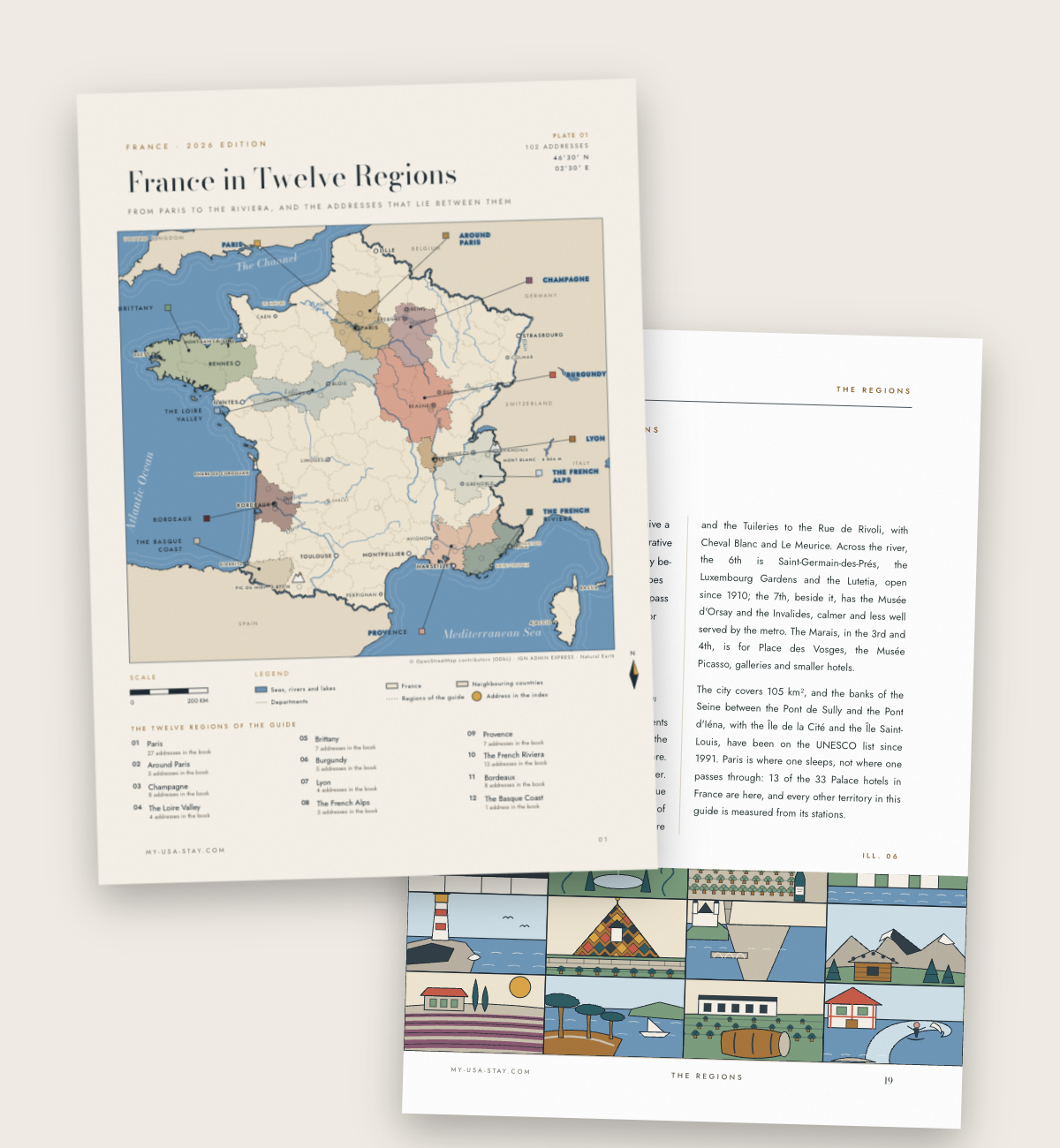 The map of France in twelve regions and the opening of The Regions chapter