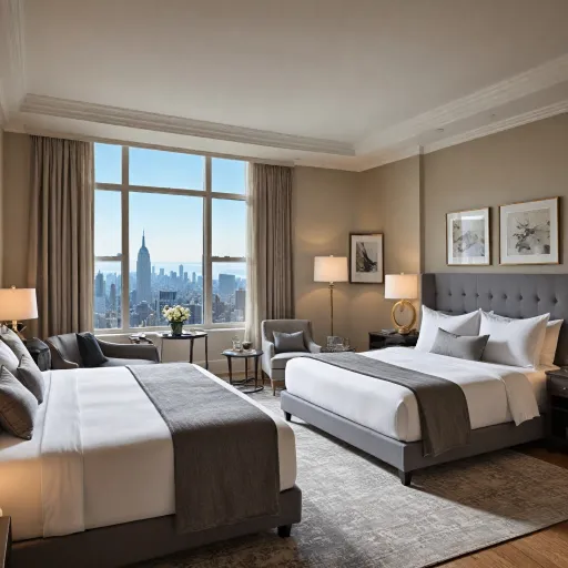 Elegant hotels in NYC with 2 queen beds for refined city stays