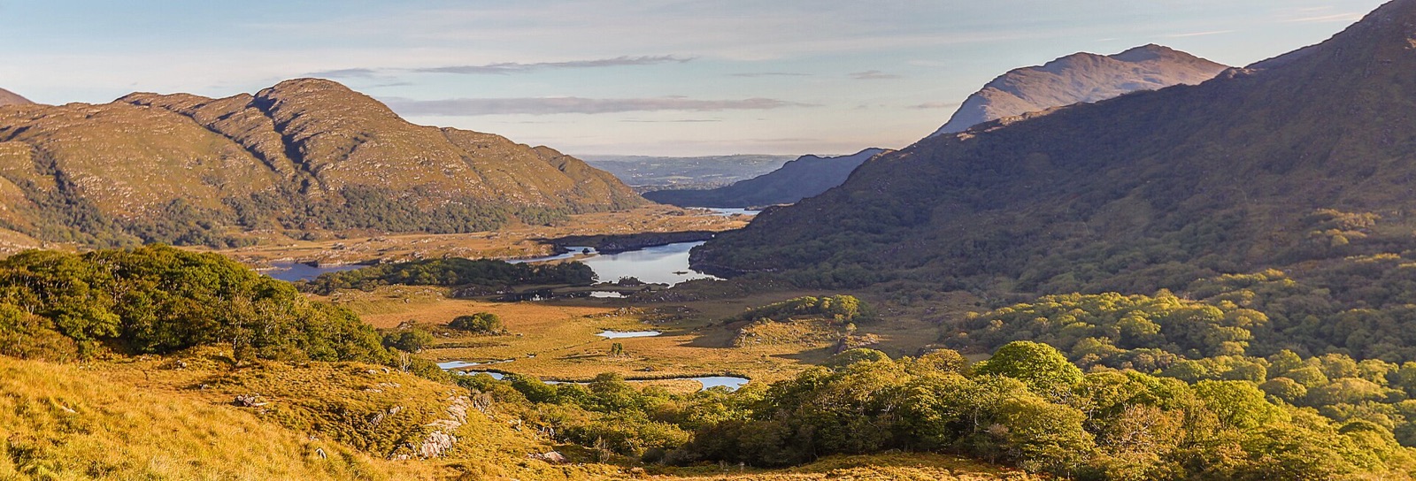 Ladies View on the Ring of Kerry, looking over the lakes of Killarney towards the mountains