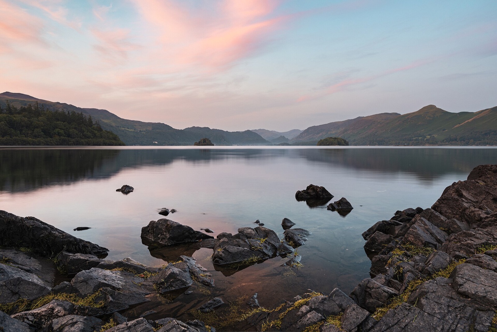 Derwentwater seen from Friars' Crag in the Lake District, England